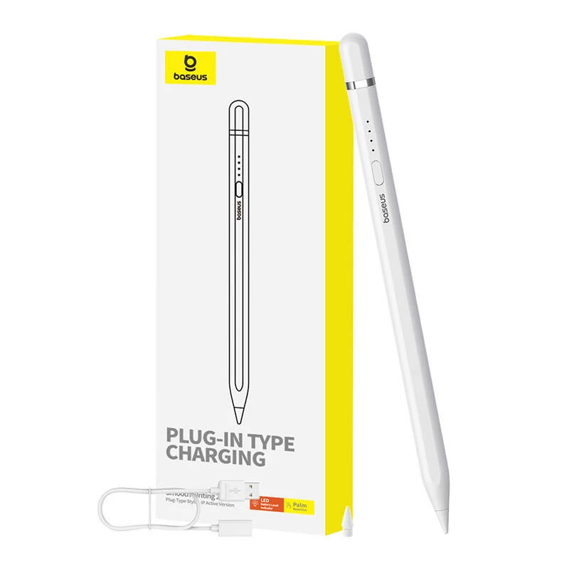 Rašiklis Baseus Smooth Writing Series su Lightning kištuku, baltas