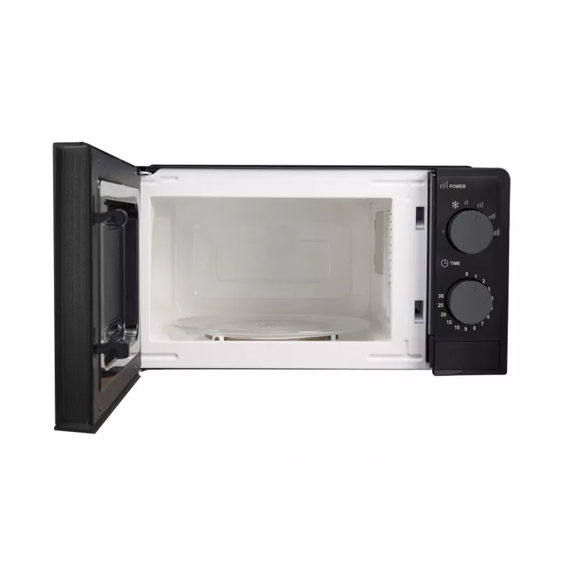 Esperanza ESTOFADO EKO011K mikrobangų krosnelė solo, laisvai statoma, 20 l, 700 W, 5 galios lygiai, 24,5 cm sukamasis padėklas, juoda