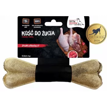 Kramtomasis kauliukas šunims SYTA MICHA Antiena su avietėmis 13,5 cm, be grūdų, suaugusiems šunims, 94,54% baltymų