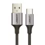 Ugreen USB-A/USB-C QC 3.0 3A 2m US288 laidas (pilka spalva)