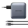 Vienos maitinimo įkroviklis Vention TZ-FETH0-EU 3× USB-C + 1× USB-A 100W, PD iki 30W vienam C, įėjimas 100–240V