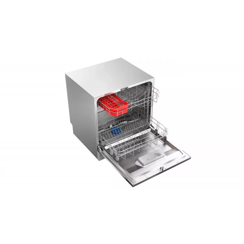 Indaplovė įmontuojama Toshiba DW-08T2EE(S)-PL — 8 komplektų, F energijos klasė, 49 dB, 55×59×50 cm
