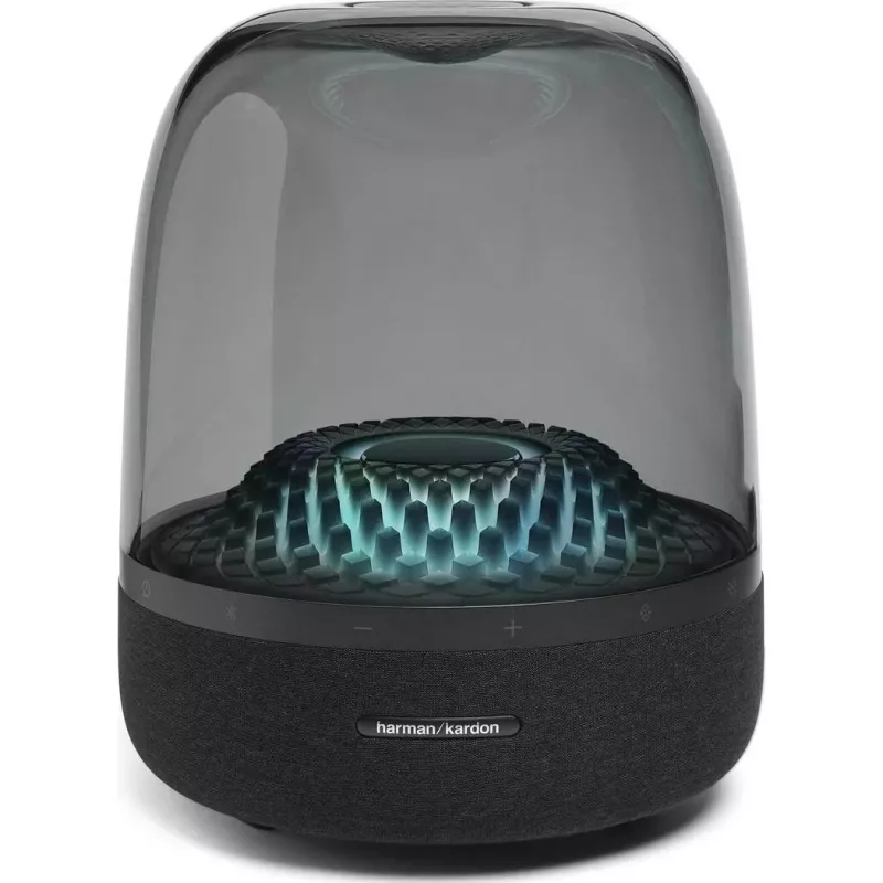 Belaidis garsiakalbis Harman/Kardon Aura Studio 4 — 100 W, 3 tvarkyklės, 45–20000 Hz, juoda/permatoma