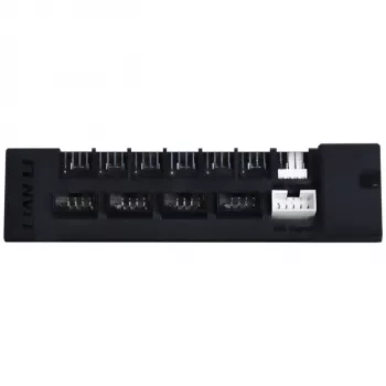 USB ir PWM šakotuvas Lian Li EDGE HUB EG-HUB01B — 4× USB, 6× PWM ventiliatorių prievadai