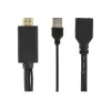 Cablexpert vaizdo adapteris DisplayPort (mot.) – HDMI (pat.) su USB maitinimu, 10 cm
