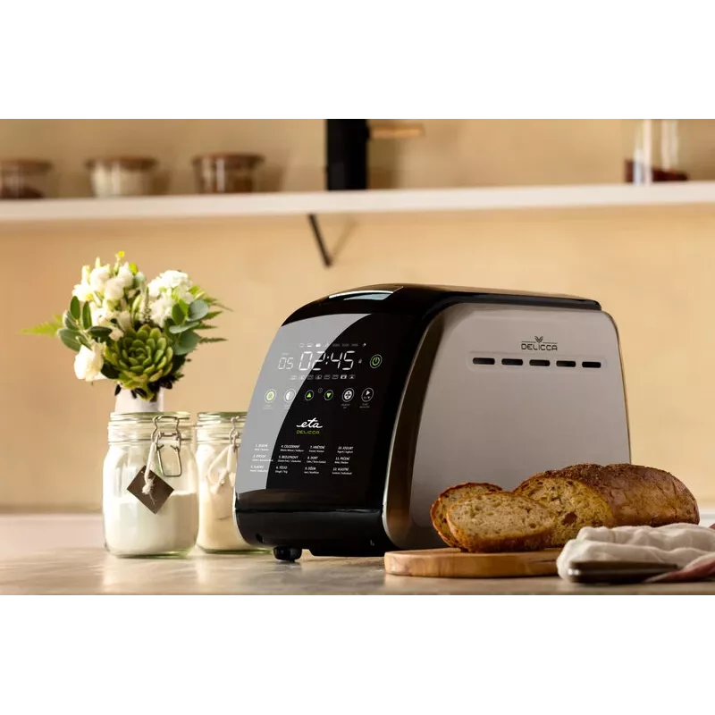 ETA | Duonkepė | Delicca II ETA714990030 | Galia 850 W | Programų skaičius 12 | Ekranas Taip | Juoda/Nerūdijantis plienas