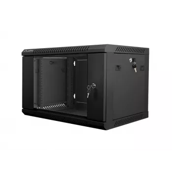 Sieninis stovas LANBERG WF01-6406-10B, 6U, 19 colių, 600×374×450 mm, juodas, 60 kg