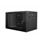 Sieninis stovas LANBERG WF01-6406-10B, 6U, 19 colių, 600×374×450 mm, juodas, 60 kg