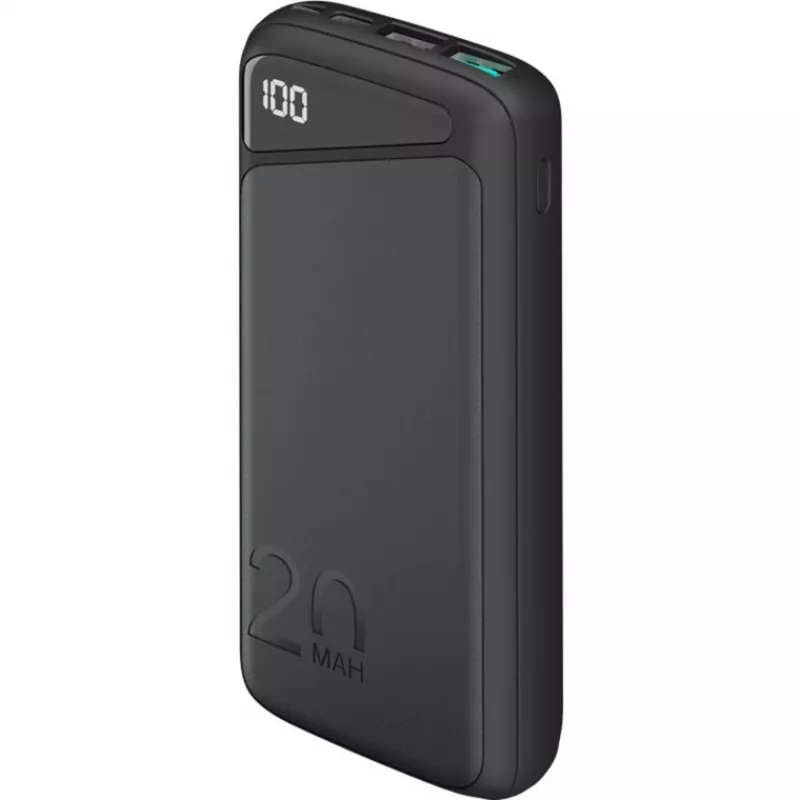 Greito įkrovimo powerbankas 20 000 mAh (juodas, PD, Quick Charge 3.0, Super Charge)