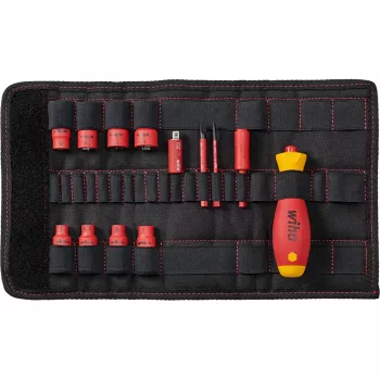 Atsuktuvų rinkinys Wiha slimVario 1/4 43467 (7209NK2004) – kompaktiškas keičiamų antgalių rinkinys
