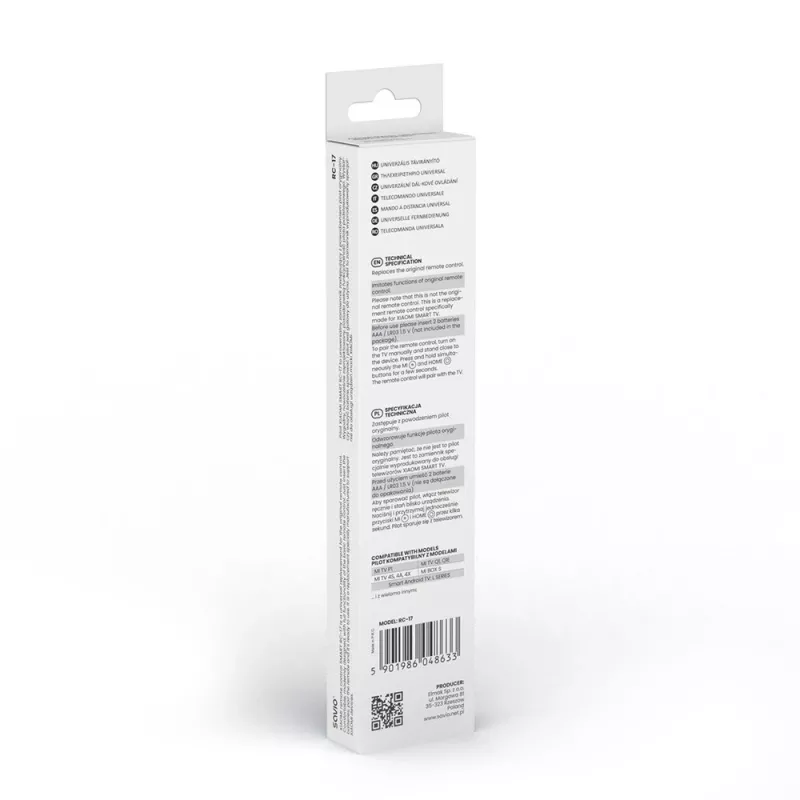 Universalaus nuotolinio valdymo pultas SAVIO RC-17 IR/Bluetooth, 20 įrenginių, 10 m, juodas