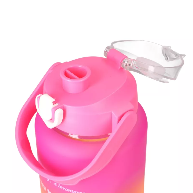 Extralink Motyvacinis vandens butelis 3W1 rinkinys Rožinis-Oranžinis 2000ML+900ML+300ML