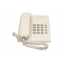 Analognis telefonas Panasonic KX-TS500PDW — 16 mygtukų, baltas, stalo/sienos montavimas, 100 įrašų telefonų knyga