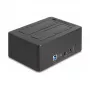 DeLOCK USB dviejų SATA HDD/SSD diskų stotelė su klonavimo funkcija ir kortelių skaitytuvu