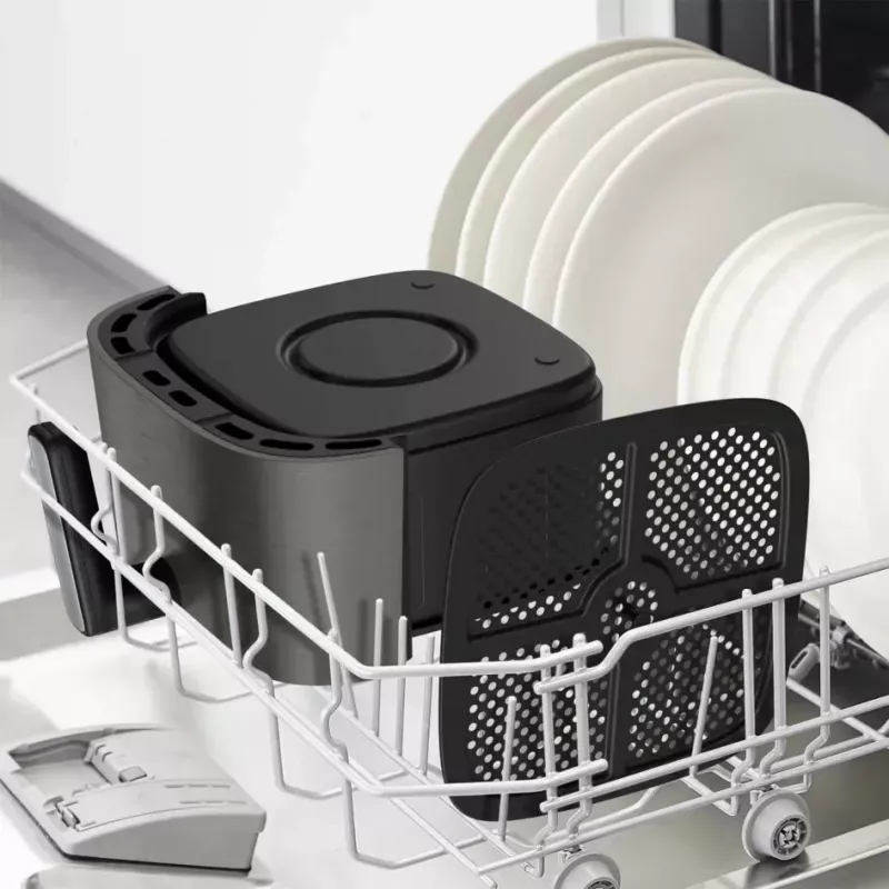 Karšto oro gruzdintuvė Tefal Easy Fry Silence EY551HE0 5 L juoda, pilka, nerūdijantis plienas