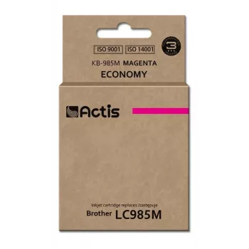 Dažų kasetė ACTIS KB-985M suderinama su Brother LC-985M Magenta 19,5 ml, standartinė išeiga