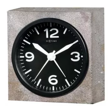 NeXtime Real Time Heavy Metal sieninis laikrodis 5167, 9,5x9,5x3,2 cm, pilkas