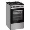 Laisvai pastatoma viryklė BEKO FSM52332DXDT 5 degiklių dujinė kaitlentė 60 cm, elektrinė orkaitė 60 l, energijos klasė A
