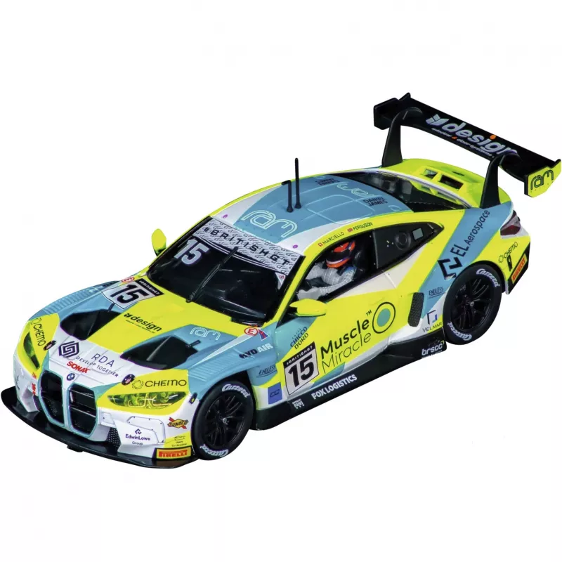 Automobilis Carrera Hybrid Ford Mustang GT3 Proton Competition Nr.44 1:50 su įmontuota baterija, daugiaspalvis (geltonas), 12+
