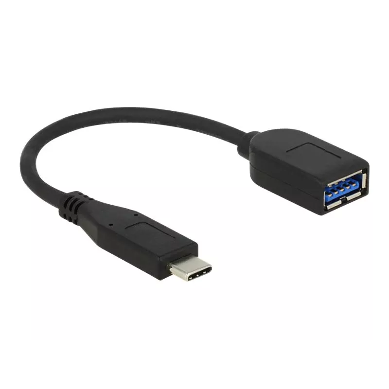 USB laidas DeLOCK USB 3.1 Gen 2 Type-C / Type-A 0,1 m juodas