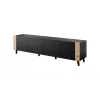 TV spintelė FARO 200x42x52 juodas matinis + ąžuolas craft