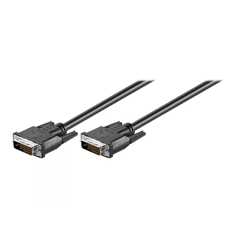 Wentronic Goobay DVI-D FullHD kabelis Dual Link, juodas, 1,8 m - DVI-D kištukas Dual-Link (24+1 kontaktas) > DVI-D kištukas Dual-Link (24+1 kontaktas) (93573)
