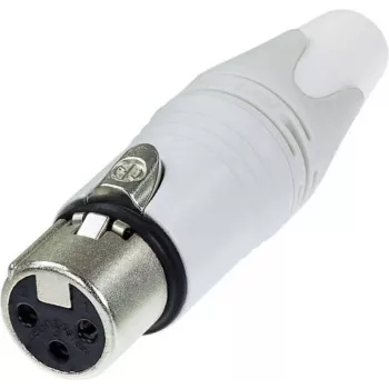 Neutrik NC3FXX-WT - XLR jungtis - juoda - nerūdijantis plienas - balta - bronza - poliamidas - polioksimetilenas (POM) - poliuretanas - cinkas - IP40 - 2,5 mm² - 1,5 V