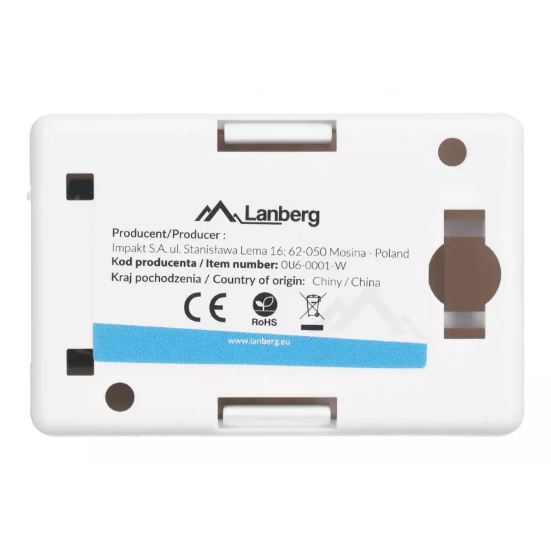 LANBERG išvado dėžutė RJ-45 OU6-0001-W, Cat6, balta