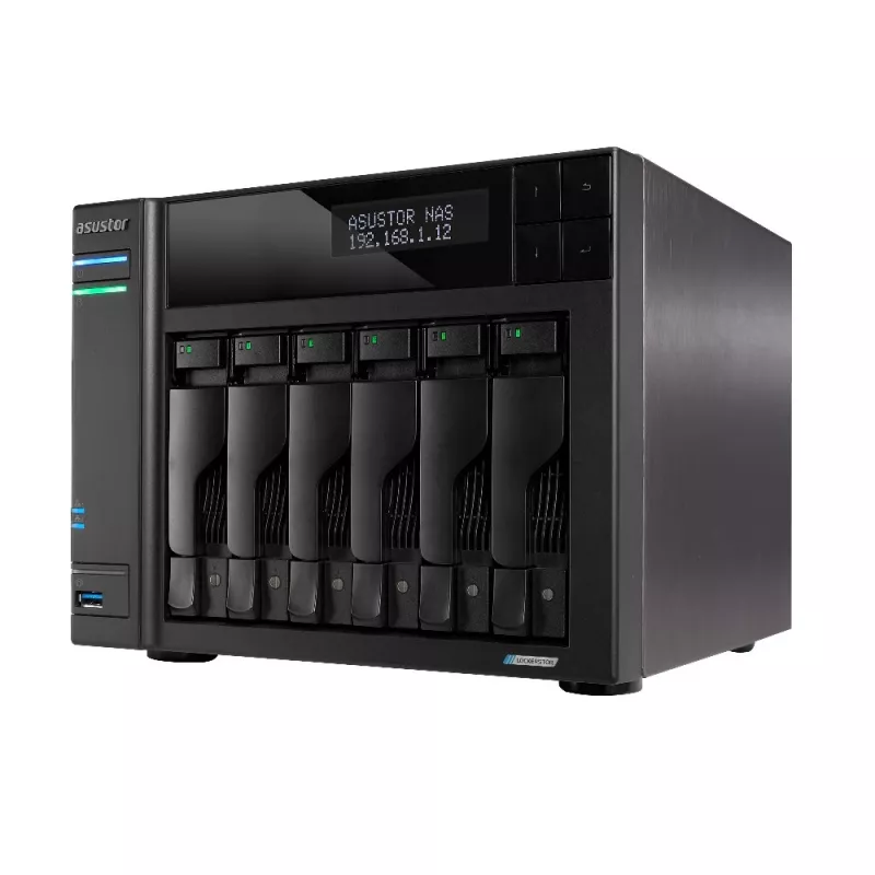 Asustor LOCKERSTOR 6 NAS darbalaukio Intel® Celeron® N5105 8 GB DDR4 HDD ADM juoda