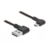 USB kabelis DeLOCK EASY-USB 2.0 Type-A į Micro-B kištukas 0,5 m juodas