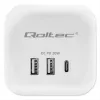 QOLTEC 52548 ilgintuvas su 3×AC lizdais ir USB prievadu