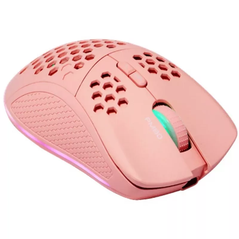 Deltaco GAM-120-P belaidė žaidimų pelė, rožinė, 4800 DPI