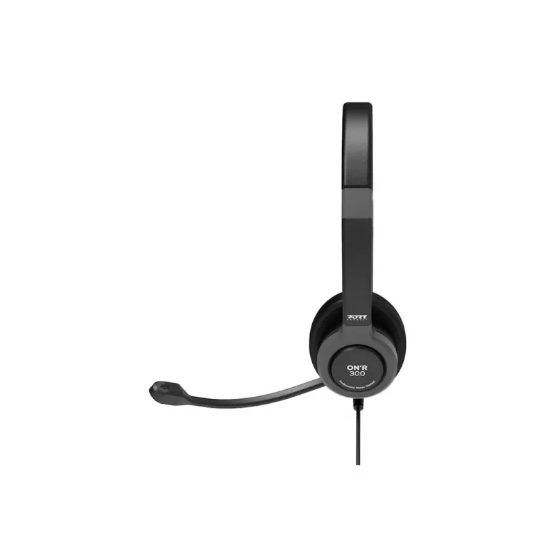 PORT CONNECT | Stereo USB ausinės PRO ON'R 300 | Laidinės | Ant ausų | Triukšmo slopinimas | Juodos