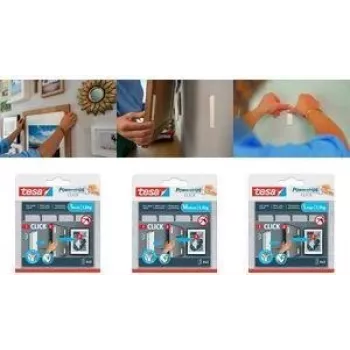 tesa Powerstrips SMALL lipnios juostelės iki 1,8 kg 2,0 x 6,0 cm, 4 vnt. (77720-00000-00)