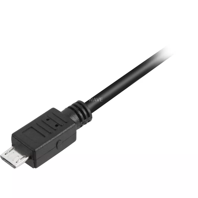 USB 2.0 laidas, USB-A kištukas > Micro-USB kištukas (juodas, 2,0 m)