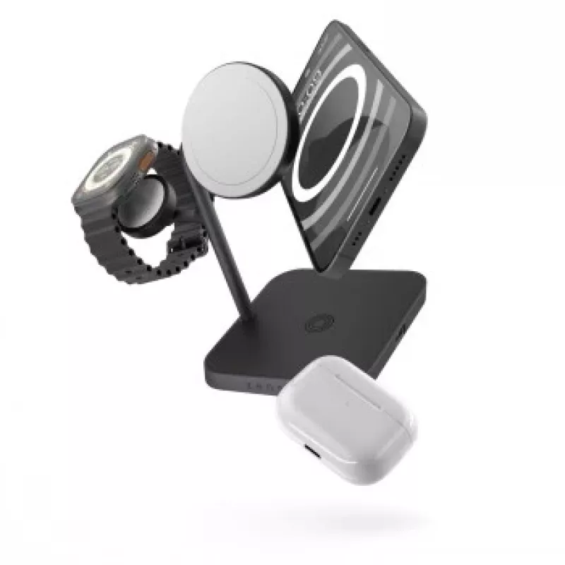ZENS ZEAPDC01/00 belaidė 4-in-1 įkrovimo stotelė MagSafe + Watch