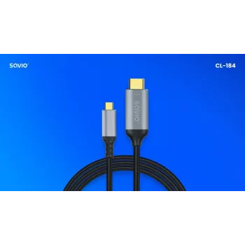 USB-C į HDMI v2.0b laidas, 3 m, varinis CL-184