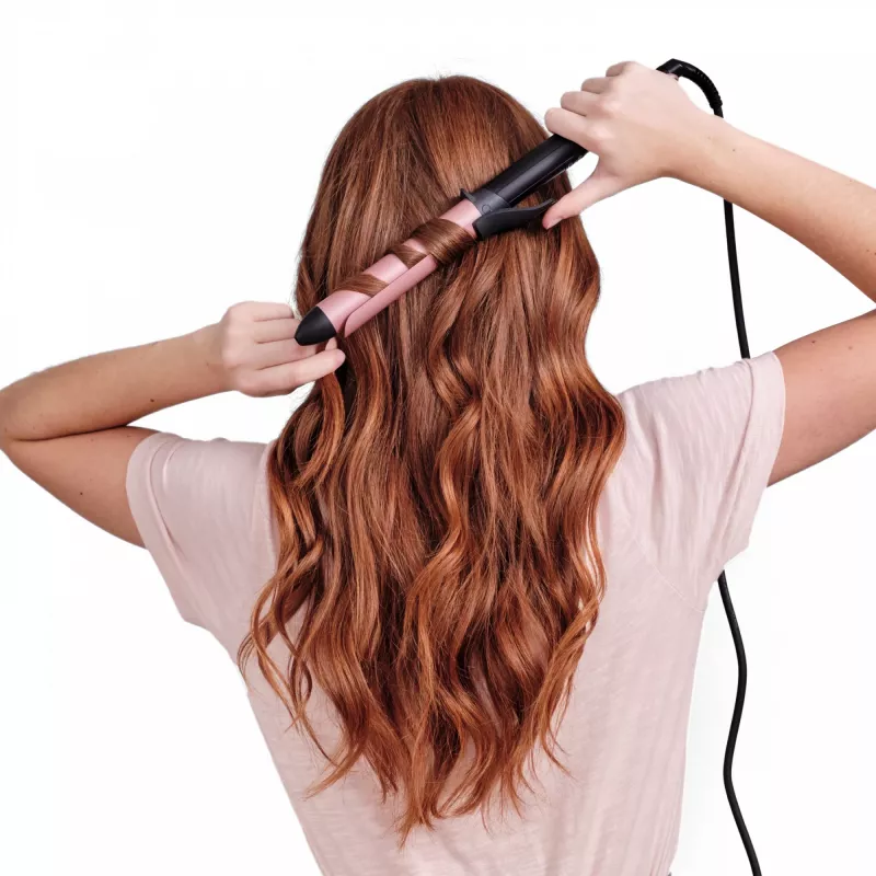 BaByliss C452E 32 mm garbanojimo žnyplės, šiltai juoda, rožinė, 98.4 cm (2.5 m)