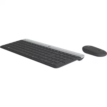 Belaidis klaviatūros ir pelės rinkinys Logitech MK470 Slim Combo, grafitinis