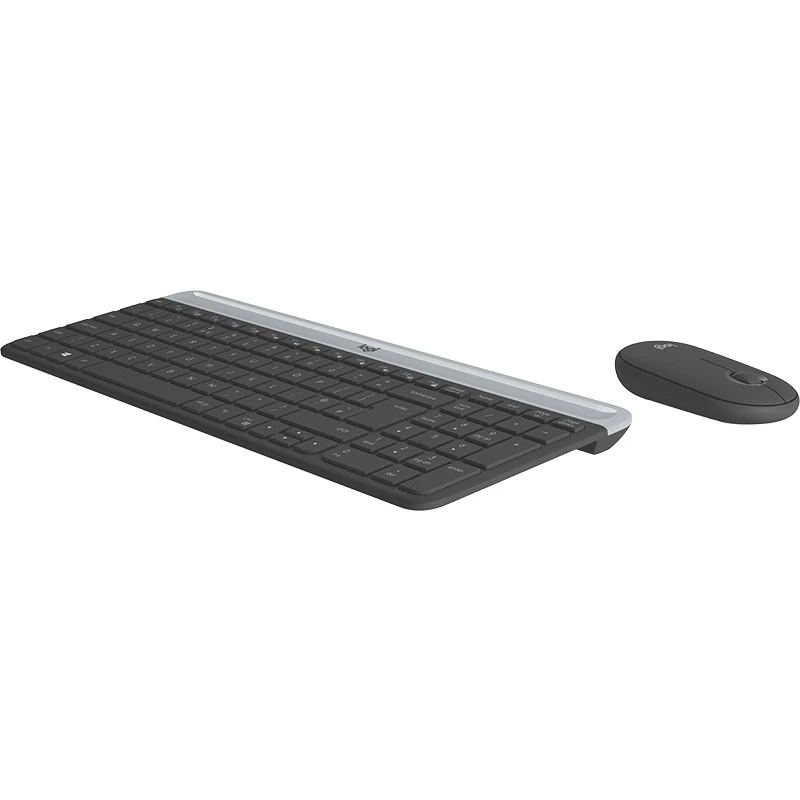 Belaidis klaviatūros ir pelės rinkinys Logitech MK470 Slim Combo, grafitinis