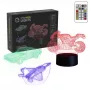 LED dekoratyvinė transporto priemonės lempa MANTA SNL121RGB RGB 3D šviesa automobiliams ir motociklams