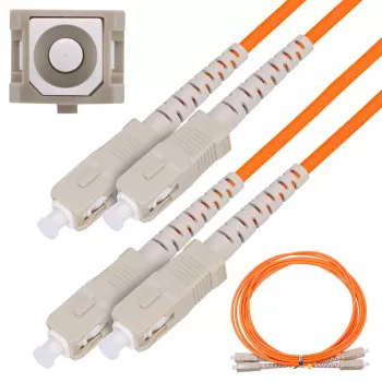 Extralink EX.3692 1 m FTTH OM2 SC-SC pilno duplekso šviesolaidinis laidas, raudonas