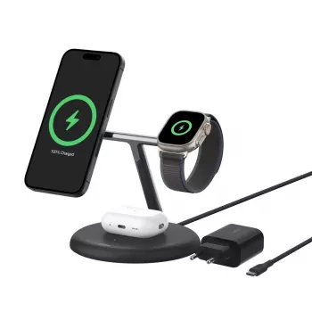 Belaidis įkroviklis Belkin WIZ023VFBK, vidaus, USB, belaidis, ausinėms, išmaniajam telefonui, išmaniajam laikrodžiui, juodas