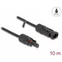 Delock maitinimo kabelis MC4 (M) į MC4 (W) 600 V 10 m fiksavimo užraktu juodas