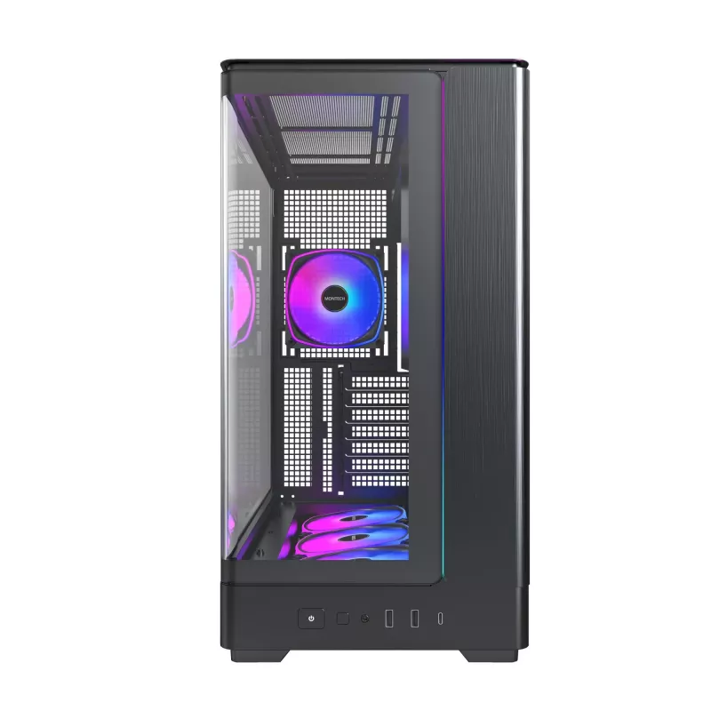Kompiuterio korpusas Montech KING 45 PRO Black – micro ATX / Mini-ITX, Midi Tower