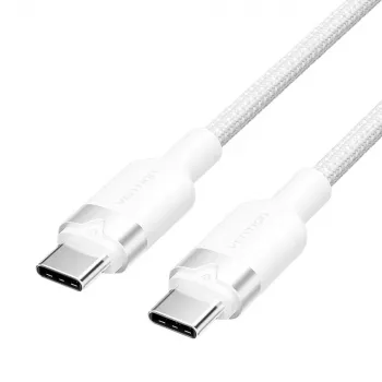 USB-C į USB-C laidas Vention TRDWF — 1 m, USB 2.0, 60 W Power Delivery, 3 A, baltas