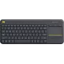 Logitech K400 Plus TV belaidė klaviatūra su jutikliniu kilimėliu, mini, RF Wireless, QWERTY, juoda