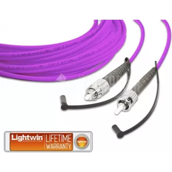 Lightwin aukštos kokybės simplex LWL šviesolaidinis šuolis, MM OM4, FC - ST (LSP-50 FC-ST 1.0 OM4)