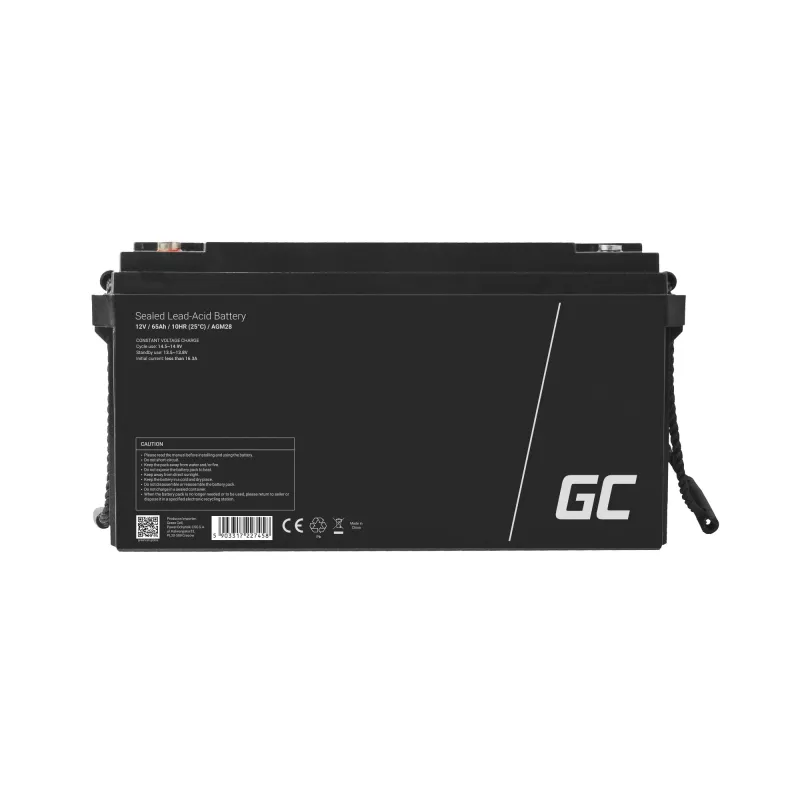 Baterija Green Cell AGM28 pramoninė įkraunama sandarioji švino rūgšties (VRLA) 12 V 65000 mAh, 1 vnt., 20 kg