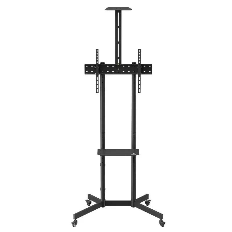 Maclean MC-113 B mobilus televizoriaus stovas / vežimėlis su lentyna kamerai, 37-70 col., maks. apkrova 45 kg / 5 kg, VESA 600x400